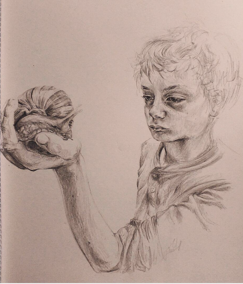 Dylan with Snail